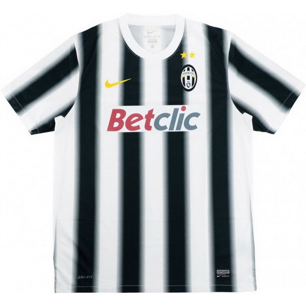 Thailande Maillot Football Juventus Domicile Retro 2011 2012 Noir Blanc